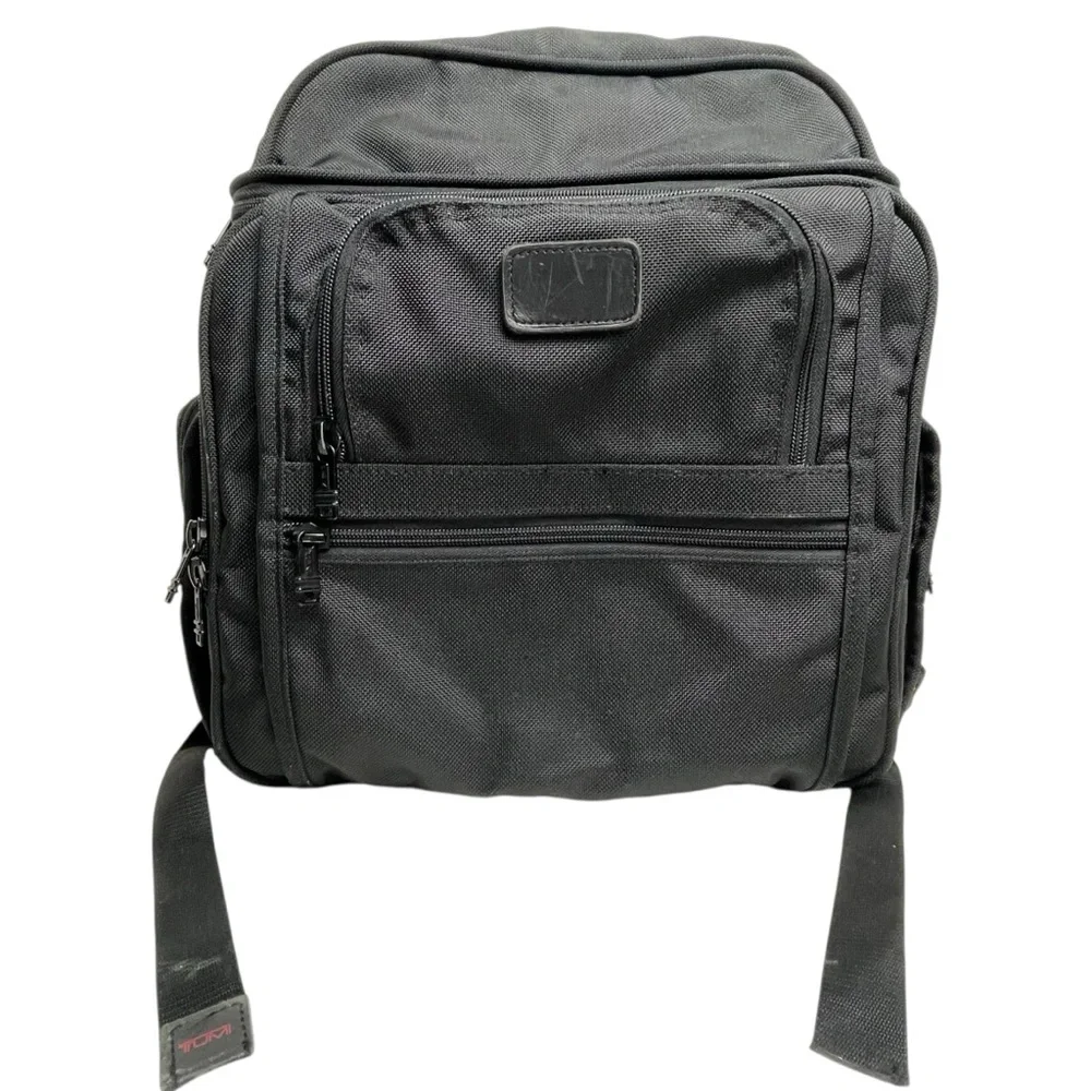 TUMI Alpha Brief Pack Backpack Laptop Tablet Black Nylon Bag 26186D4